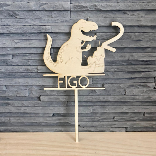 Tortendeko, Geburtstagstorte, Cake Topper, Tortenstecker, Torte, Tortentoper, Geburtstags Cake Topper ,Dino Geburtstags Cake Topper personalisiert