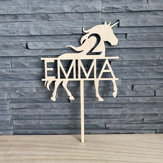 Tortendeko, Geburtstagstorte, Cake Topper, Tortenstecker, Torte, Tortentoper, Geburtstags Cake Topper, Einhorn Geburtstags Cake Topper personalisiert